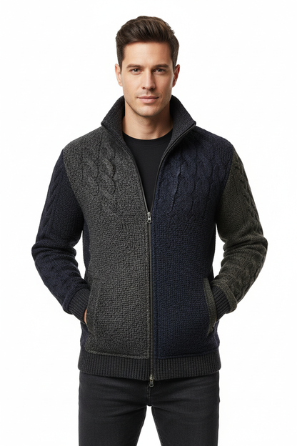 Cardigan Hombre Slim Fit con Cierre Completo
