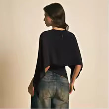 Blusa Chiffon Cuello Redondo Irregular — Mujer 2026
