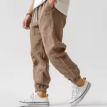 Harem Pants Hombre Cotton Linen Streetwear Joggers 2026